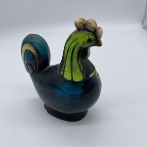 Folk art ceramic rooster